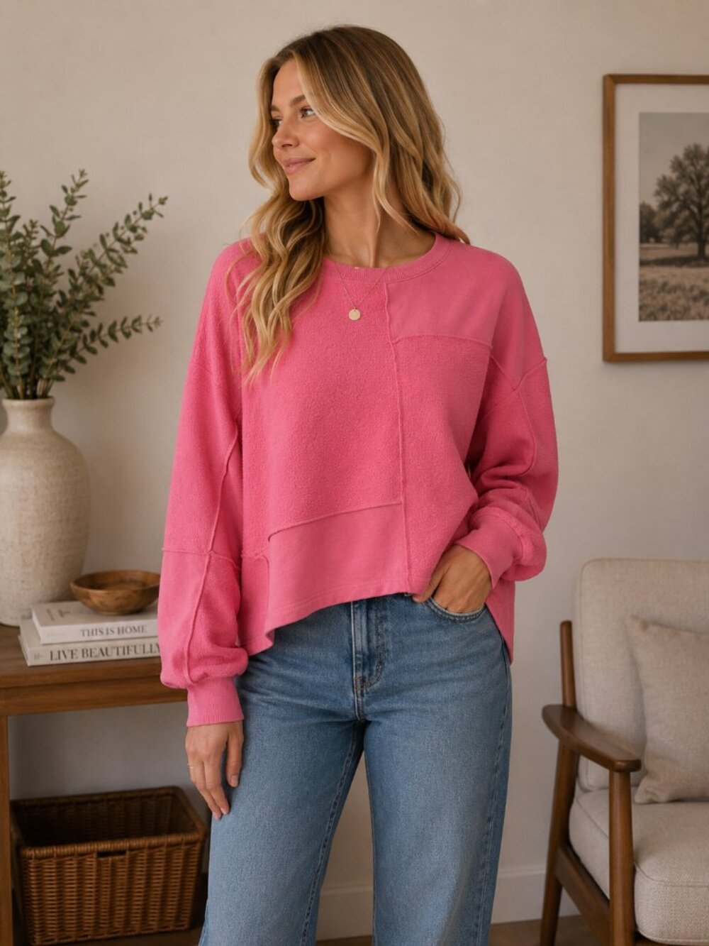 New In Cropped Sweatshirt